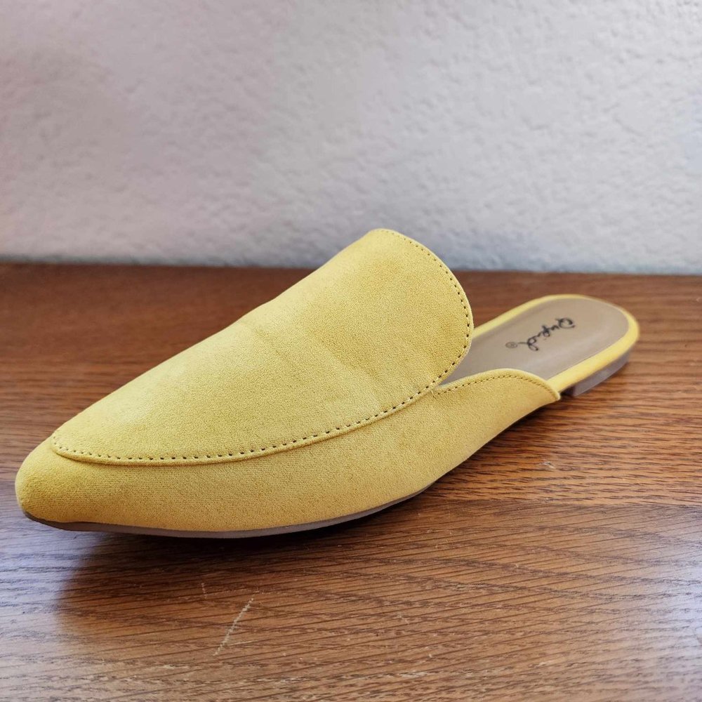 NEW Qupid Mule Slides - Yellow - Size 5.5